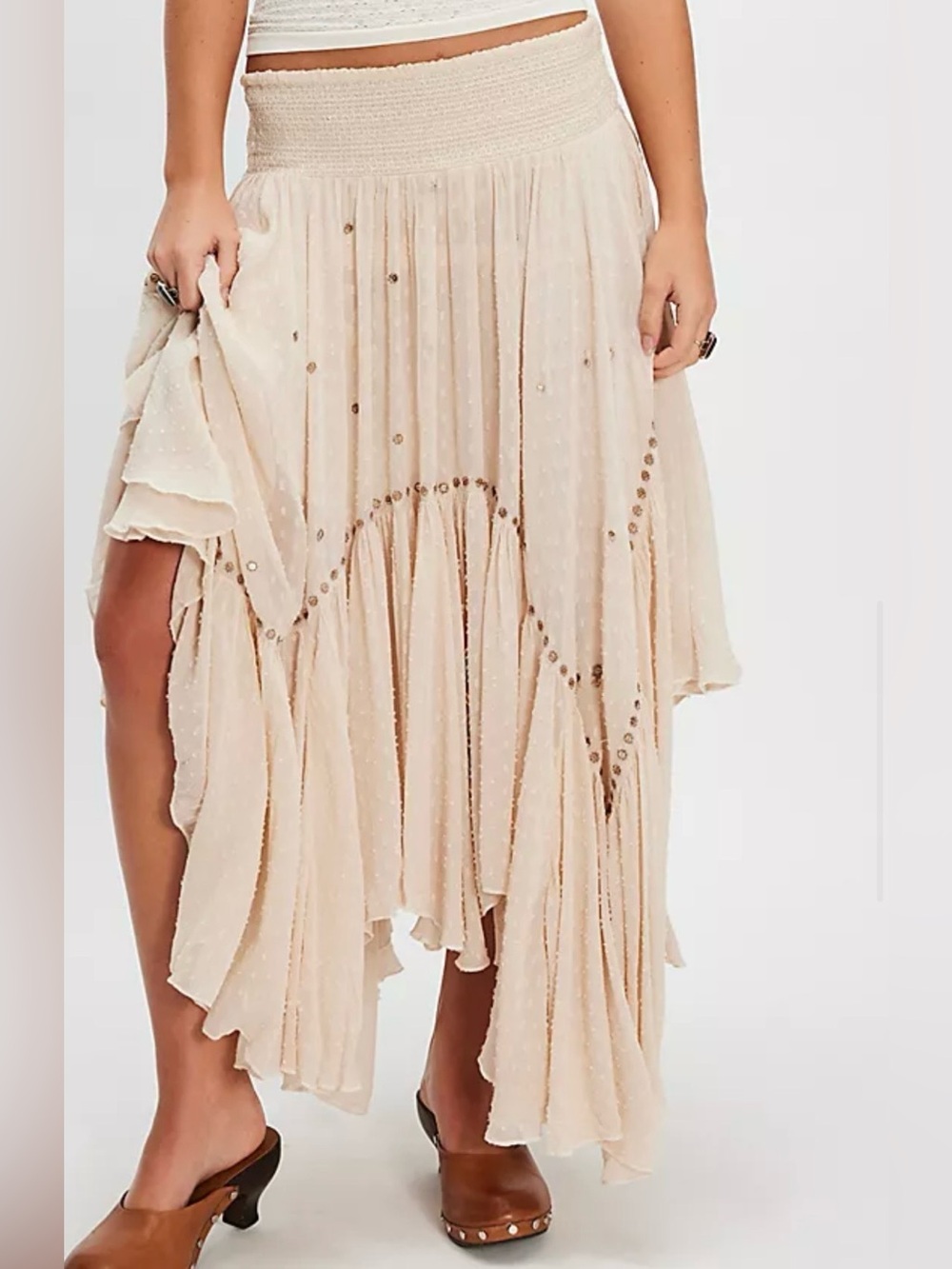 Free People Abstract Love Convertible Midi Skirt Size L